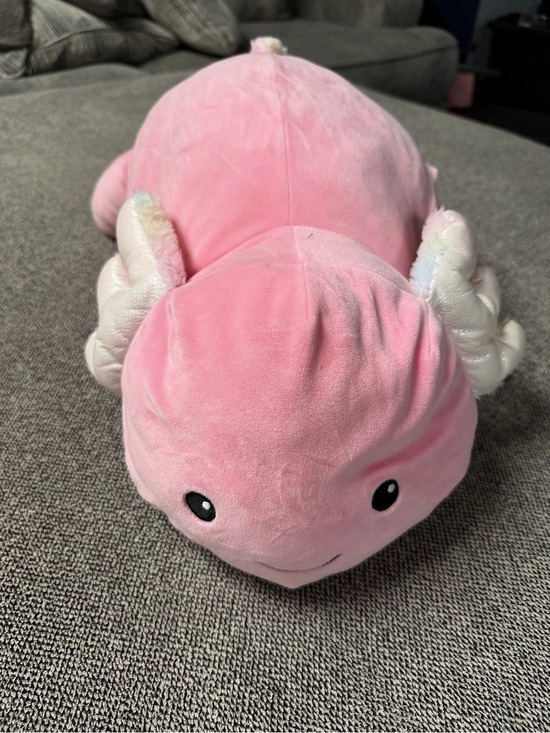 Little Town Other - Aldi Little Town Pink Axolotl Hand Warmer Cuddle Plush Pillow⁠